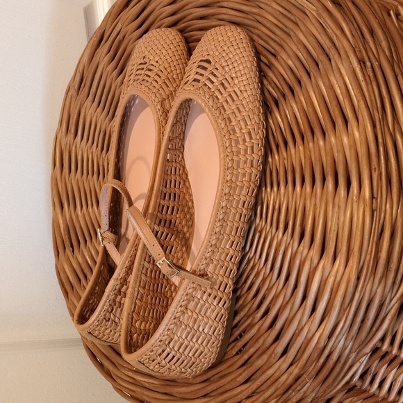 J. Crew Quinn Woven Brown Ballet Flats 9.5 NWOB - Picture 3 of 8